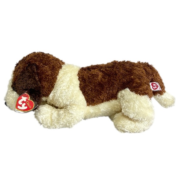 Vintage Ty Rescue the St. Bernard Puppy Dog Plush 13” Retro 100% Silk 2000 - Picture 2 of 8